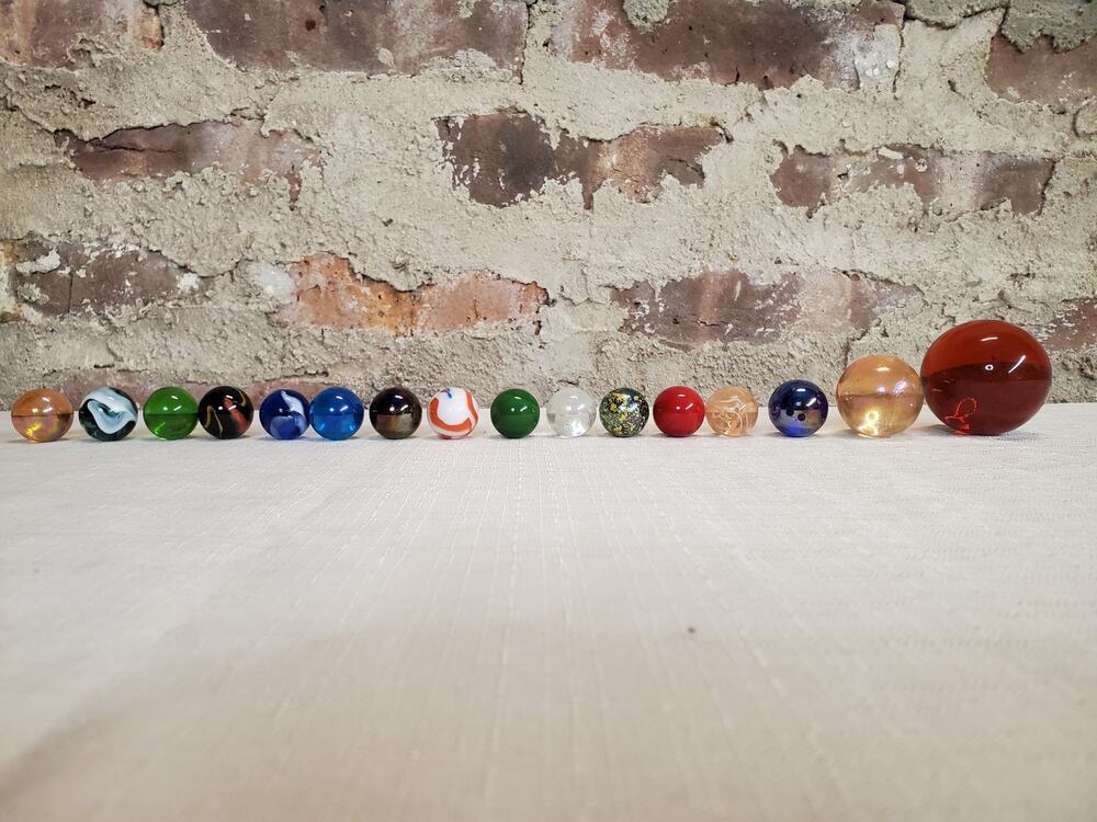Mixed Vintage Glass Marbles Lot Assorted Collector Set Shooter Aggie Swirl